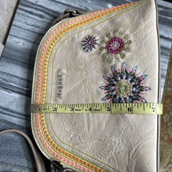 Desigual Crossbody Shoulder Bag Embroidered Mandalas Small - Picture 12 of 14